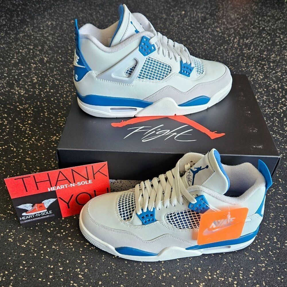 Air Jordan 4 Retro Military Industrial Blue FV5029-141 Men's Size 11